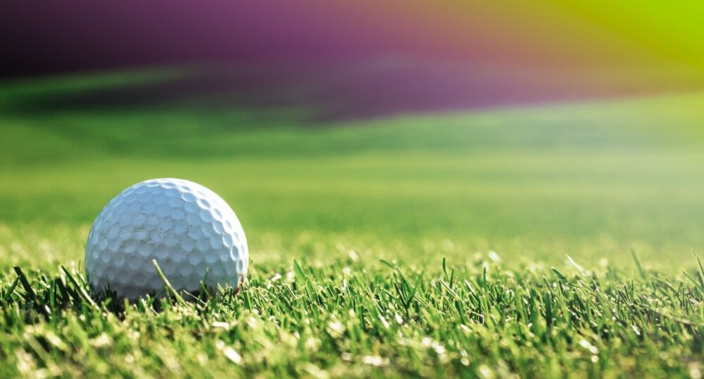 golf ball on the green